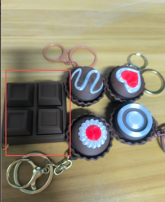 3D printed torch-style ice cream cone keychain charm