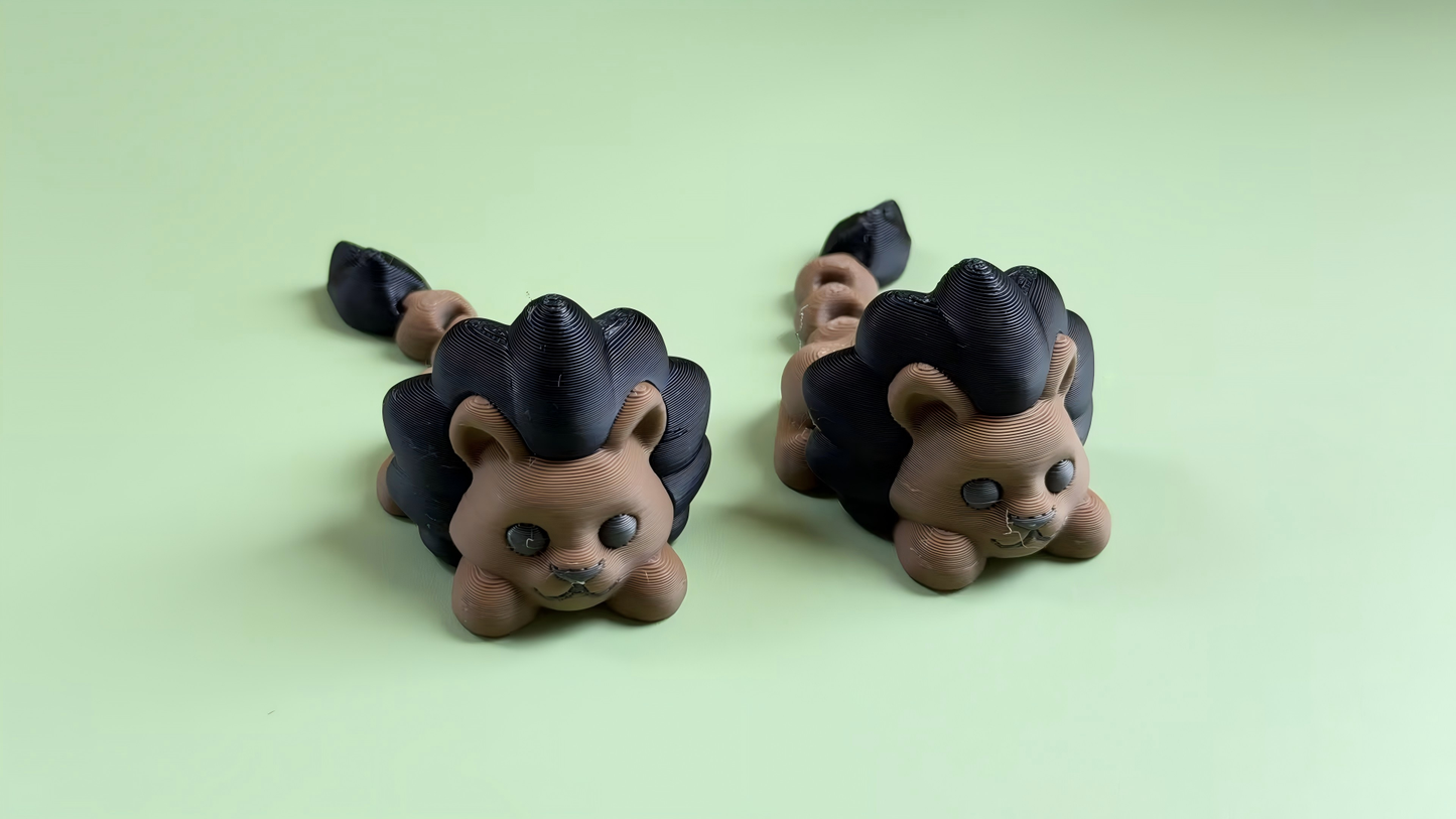 3D-printed lion ornament