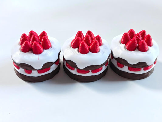 3D-printed strawberry cake figurine