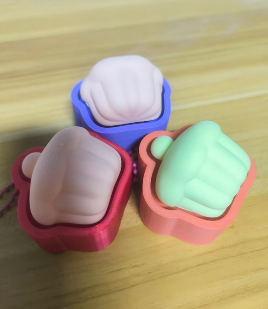 3D printed cartoon cream puff keychain charm