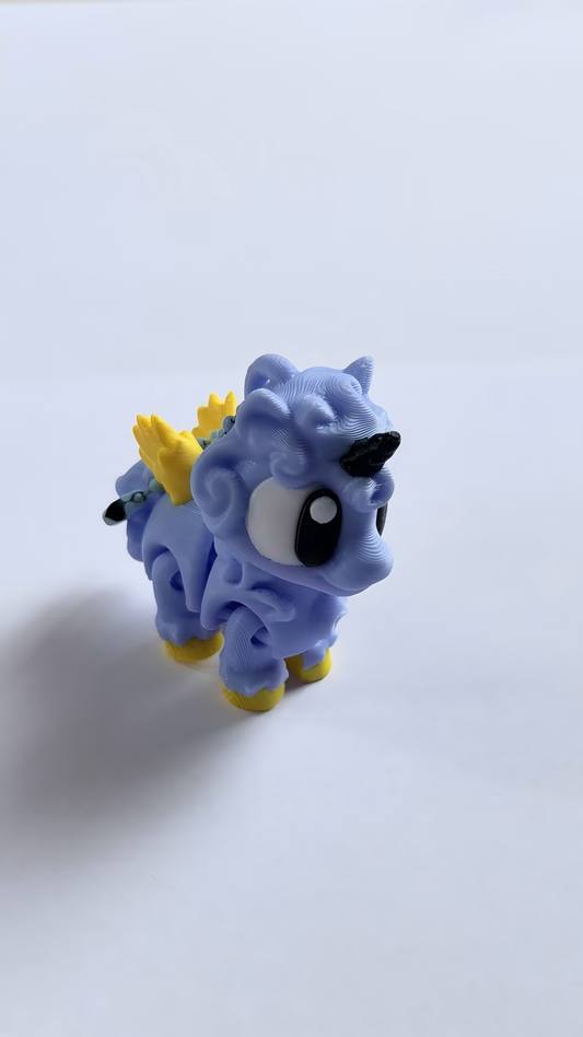 3D printed unicorn keychain charm