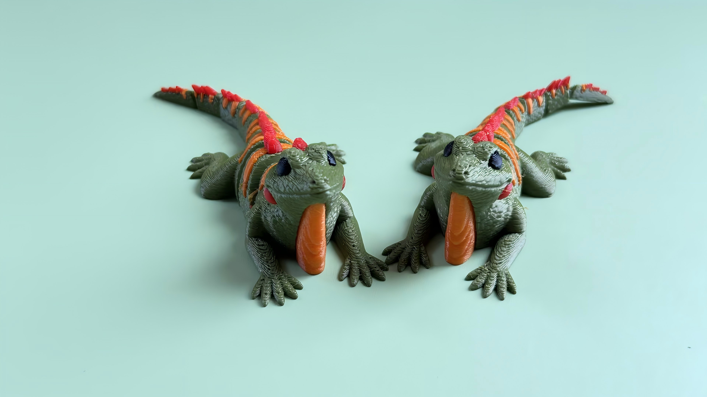 3D printed lizard figurine