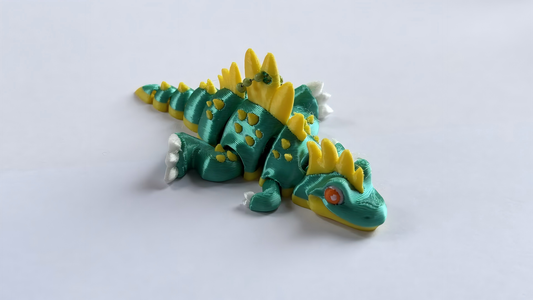3D printed dinosaur keychain charm
