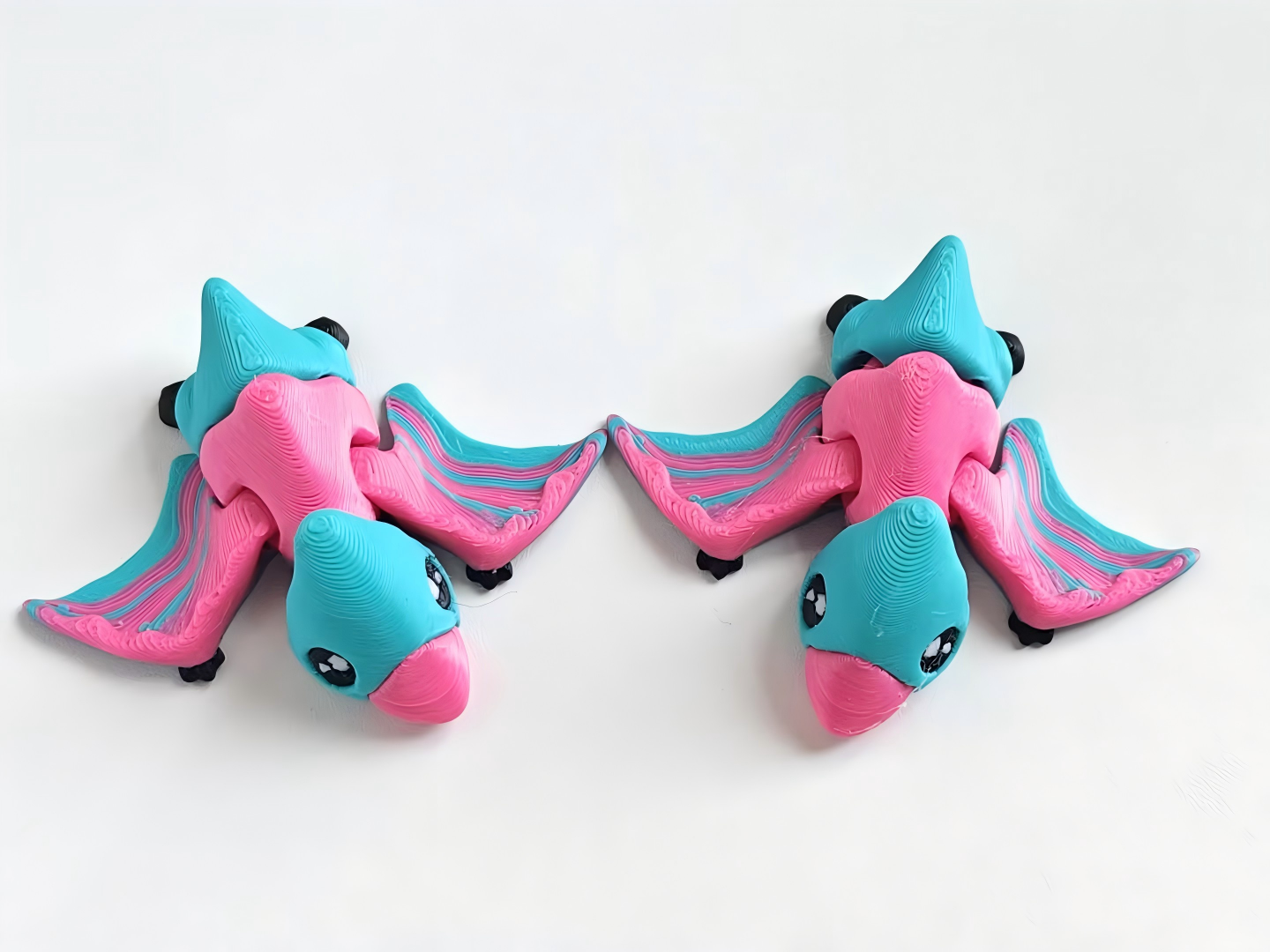3D printed articulated pterosaur figurine