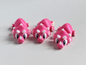 3D printed articulated pink dragon figurine