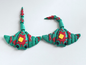 3D-printed green manta ray figurine