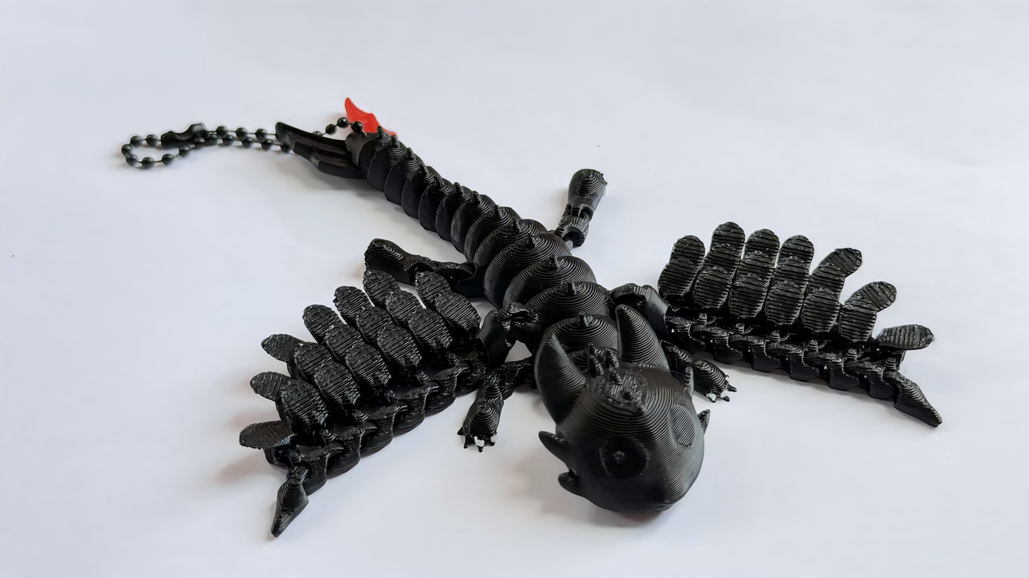 3D printed Toothless keychain charm