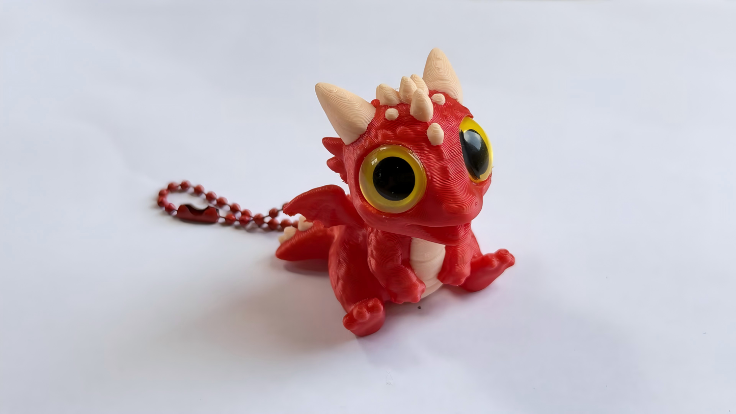 3D printed dinosaur keychain charm