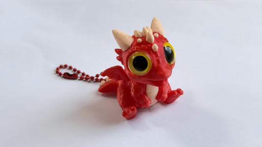 3D printed dinosaur keychain charm
