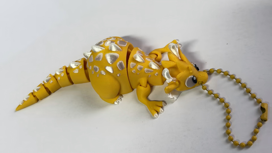 3D printed dinosaur keychain charm