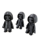 3D-printed Halloween black ghost ornament